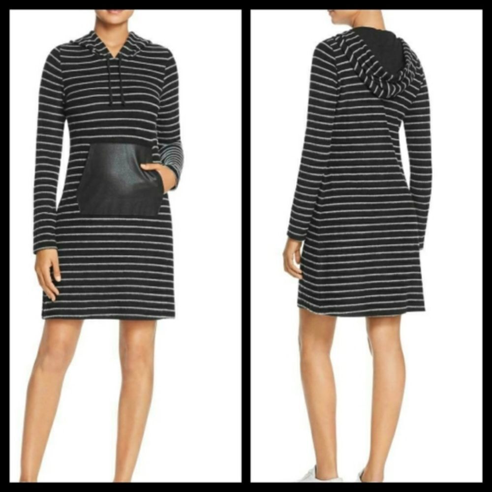 Robert Michaels Rayon Hooded Long Sleeve Sweater Dress Large NWT